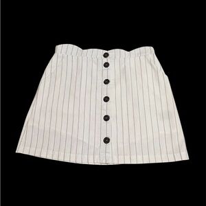 Altar'd State White and Black Striped Skirt